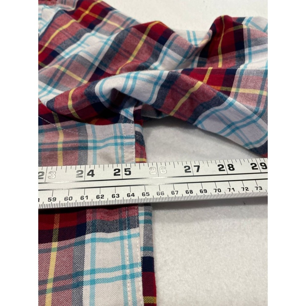 Lands End Men's Sail Rigger Oxford Shirt XL Plaid Traditional Fit Long Sleeve - Picture 9 of 11